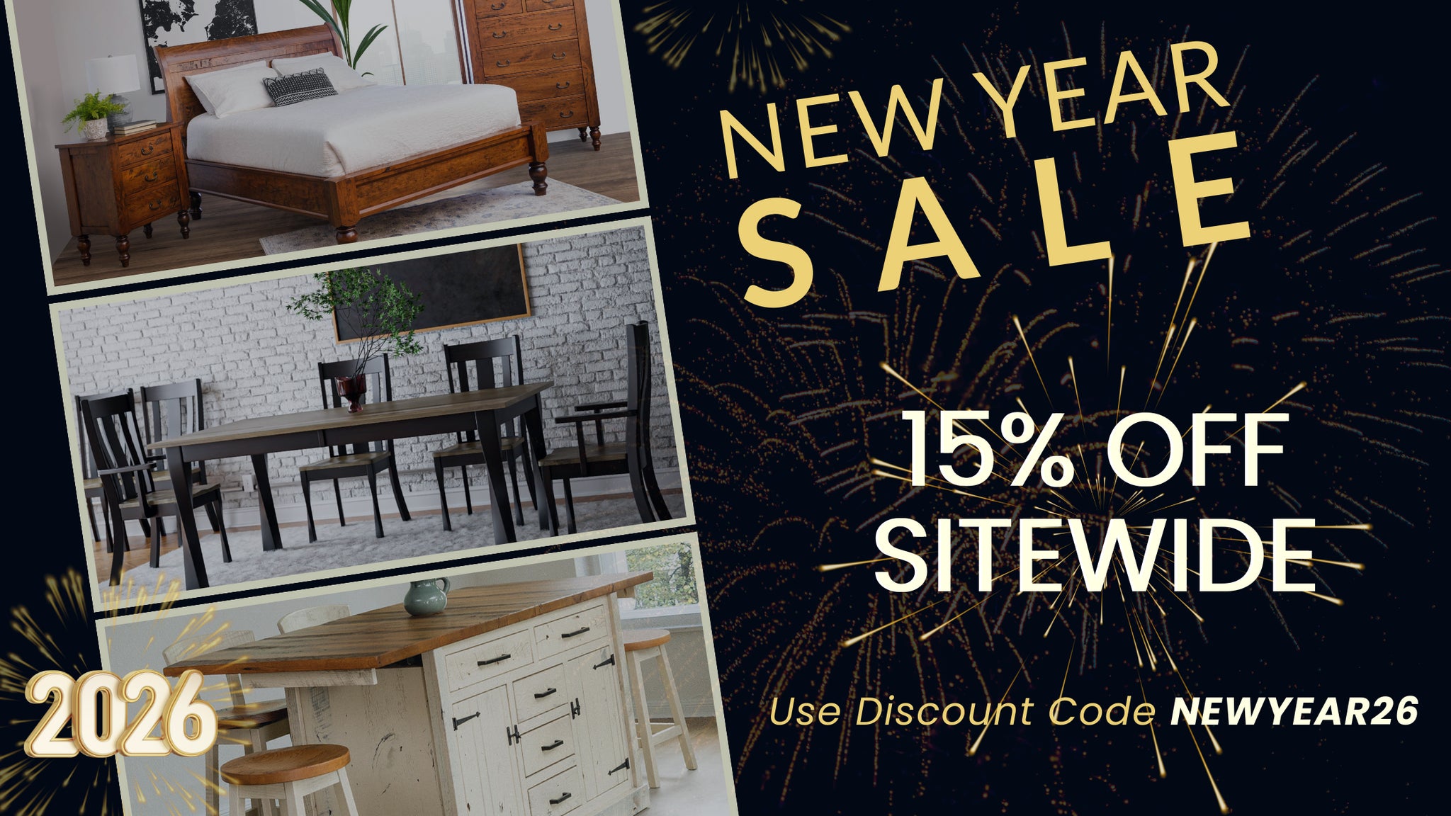 Shop During our New Year Sale at The Wood Reserve Furniture Co.